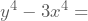 y^4-3x^4=