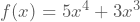 f(x)=5x^4+3x^3