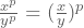 \frac{x^p}{y^p}=(\frac{x}{y})^p