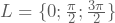 L=\{0; \frac{\pi}{2};\frac{3\pi}{2}\}