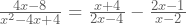 \frac{4x-8}{x^2-4x+4}=\frac{x+4}{2x-4}-\frac{2x-1}{x-2}