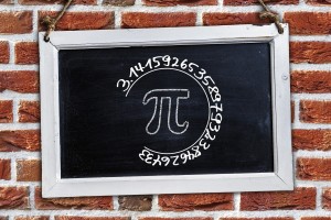 Tafel mit Pi
